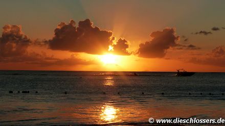 Wasserski im Sonnenuntergang