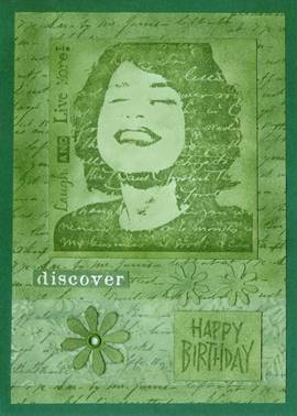 Grüne Smile-Geburtstagskarte