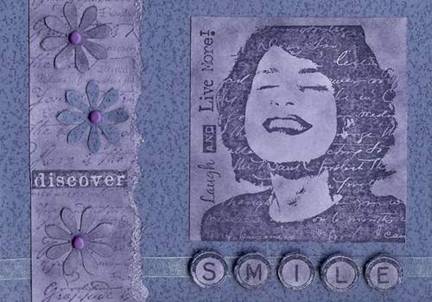 Laugh-Geburtstagskarte in lila
